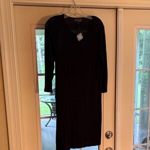 The Royal Standard Sheer Black Long Sleeve Dress- S